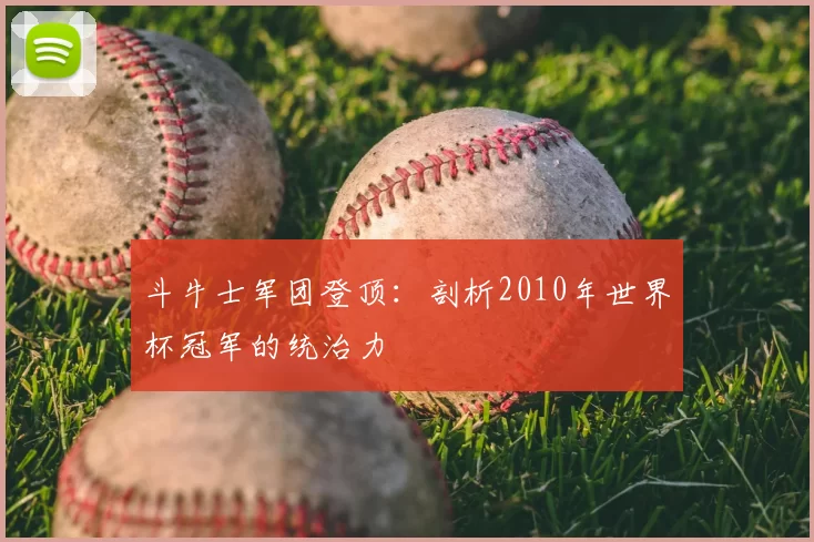 斗牛士军团登顶：剖析2010年世界杯冠军的统治力